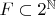 $F \subset 2^\mathbb N$