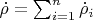 $\dot{\rho} = \sum_{i = 1}^{n}\dot{\rho}_{i}$