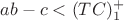 $ab-c<(TC)^+_1$