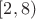 $[2,8)$