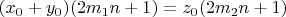 $(x_0+y_0)(2m_1n+1)=z_0(2m_2n+1)$