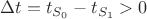 $\Delta t = t_{S_0} - t_{S_1} > 0$ $\Delta t = t_{S_0} - t_{S_1} > 0$
