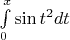 $\int\limits_{0}^{x}\sin t^2 dt$