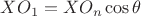$XO_1=XO_n\cos\theta$