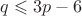 $q\leqslant 3p-6$