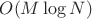 $O(M\log N)$