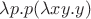 $\lambda p. p (\lambda xy.y)$