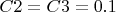 $C2=C3=0.1$