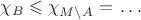 $\chi_B \leqslant \chi_{M\setminus A}={}\ldots$