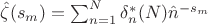 $\hat{\zeta}(s_m)=\sum_{n=1}^{N}{{\delta}^*_{n}(N)\hat{n}^{-s_m}}$