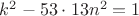 $k^2-53 \cdot 13 n^2=1$