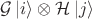 $\mathcal G \left| i \right \rangle \otimes \mathcal H \left| j \right \rangle$