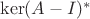 $\ker(A-I)^*$