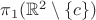 $\pi_1(\mathbb{R}^2\setminus \left\lbrace c\right\rbrace)$ $\pi_1(\mathbb{R}^2\setminus \left\lbrace c\right\rbrace)$