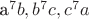 a^7b,b^7c,c^7a a^7b,b^7c,c^7a