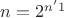 $n=2^{n&minus;1}$
