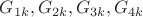 $G_{1k},G_{2k},G_{3k},G_{4k}$