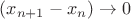$(x_{n+1}-x_n)\to0$