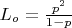 $L_o=\frac{p^2}{1-p}$