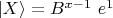 $|X\rangle=B^{x-1}\ e^1$