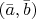 $(\bar a , \bar b)$