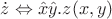 $\dot z \Leftrightarrow \hat x\hat y.z(x,y)$