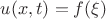 $u(x,t)=f(\xi)$