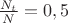 $\frac{N_{t}}{N}=0,5$