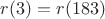 $r(3) = r(183)$
