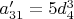 $a'_{31}=5 d_4^3$
