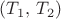 $(T_1, \, T_2)$ $(T_1, \, T_2)$