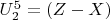 $U_2^5 = (Z-X)$
