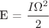 E = $\dfrac{I\Omega^2}{2}$
