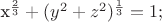 x^\frac{2}{3} + (y^2+z^2)^\frac{1}{3}=1;