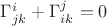 $\Gamma^i_{jk}+\Gamma^j_{ik}=0$
