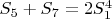 $S_5+S_7=2S_1^4$
