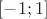 $\[\left[ { - 1;1} \right]\]$