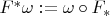 $F^*\omega := \omega \circ F_*$