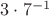 $3\cdot 7^{-1}$