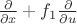 $\frac{\partial}{\partial x} + f_1 \frac{\partial}{\partial u}$