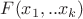 $F(x_1,..x_k)$