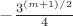 $-\frac{3^{(m+1)/2}}{4}$