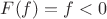 $F(f)=f<0$ $F(f)=f<0$