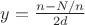 $y=\frac{n-N/n}{2d}$