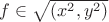 $f\in\sqrt{(x^2,y^2)}$