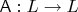 $\mathsf A: L\to L$