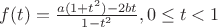$f(t)=\frac{a(1+t^2)-2bt}{1-t^2}, 0\le t<1$