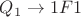 ${Q}_{1}\rightarrow  1F1$