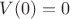 $V(0)=0$