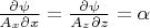 $\frac{\partial \psi}{A_x \partial x}=\frac{\partial \psi}{A_z \partial z}=\alpha$